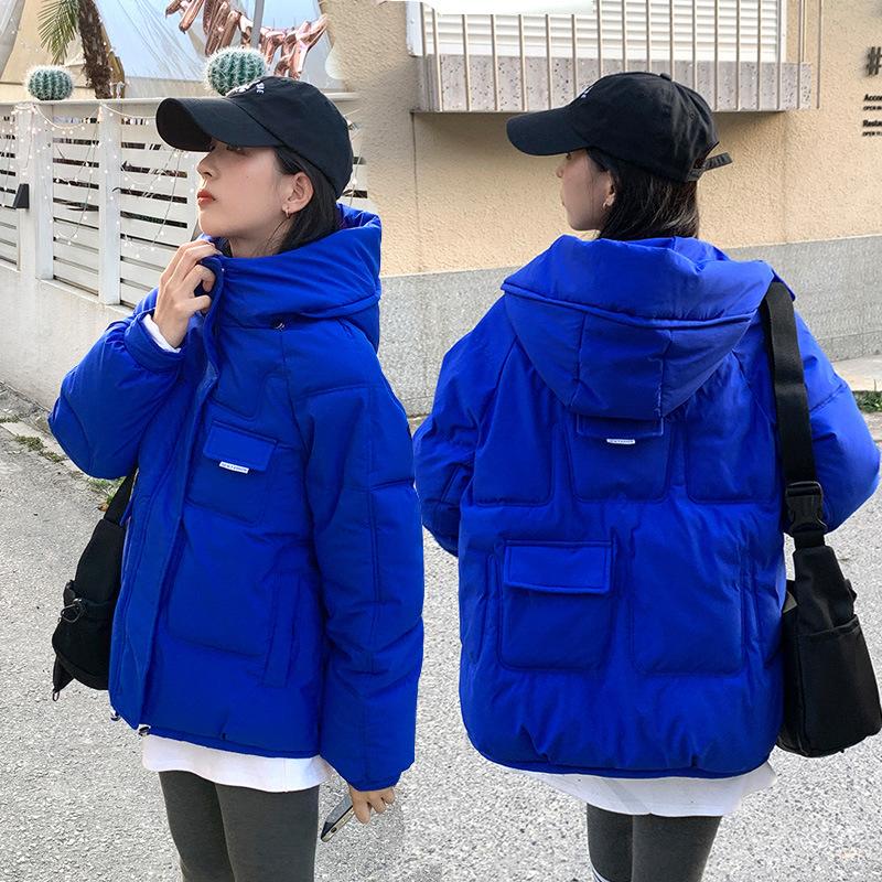 2025 Fall/Winter New Bread Cotton Jacket Thickened Loose Fashion Hooded Workwear Short Cotton Jacket