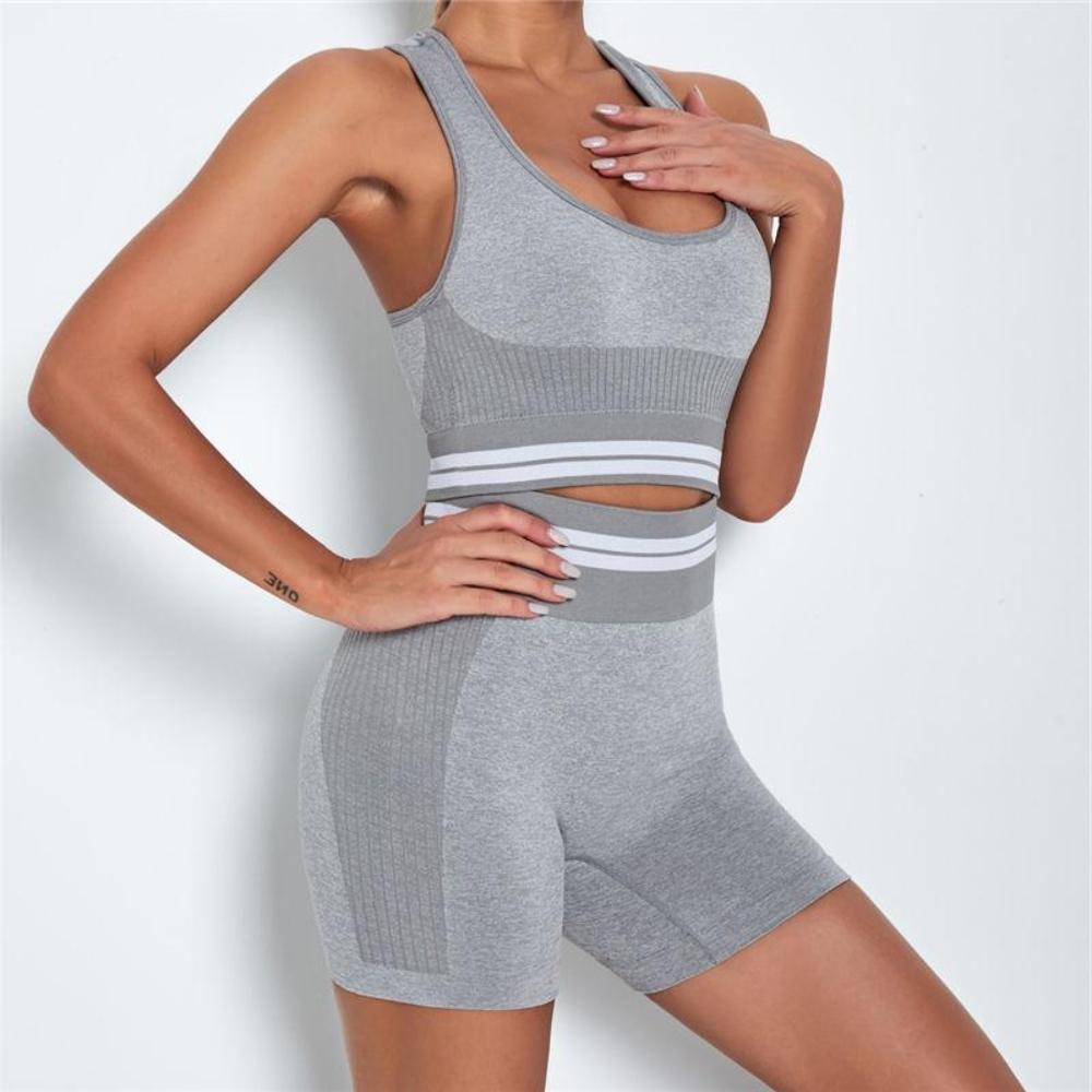 Gym set sports top cycling shorts fitness workout outfit xs xs