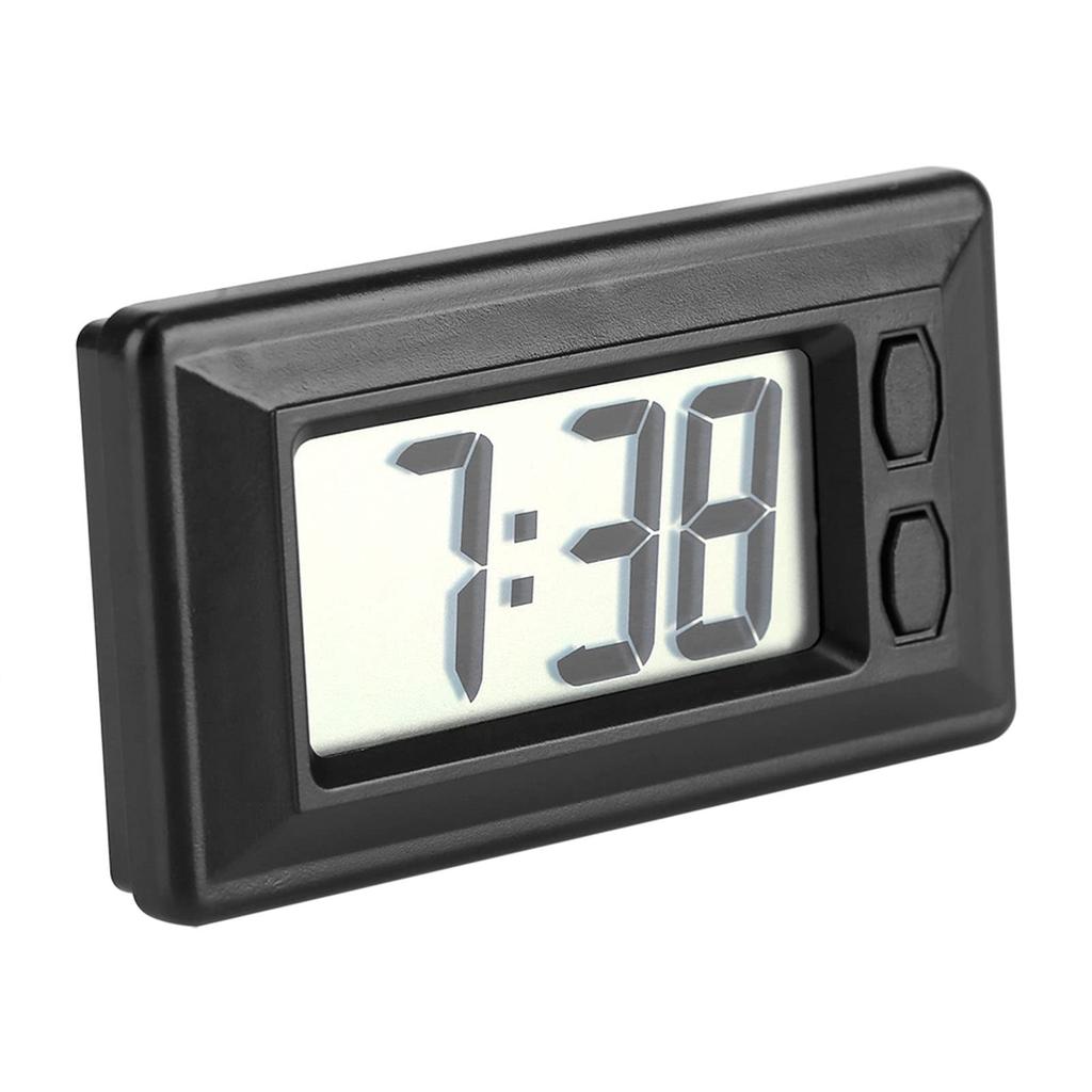 Radio-controlled Clock, Small Digital Clock, Small Mobile Home Mini LCD Digital Table Car Dashboard Desk Electronic Gauge Clock Date Time Calendar