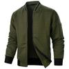 Men's Casual Zip Up Stand Collar Sweatshirt Jacket in Plaid and Colors