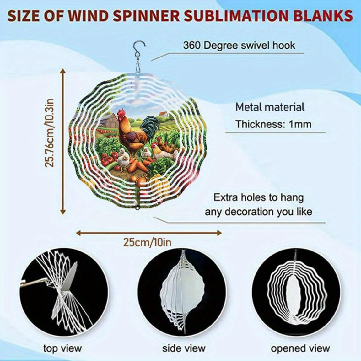 

Металлический ветряной спиннер 3D дизайн голубого тигра подвесной декор для сада двора балкона наружное украшение батарея не требуется
