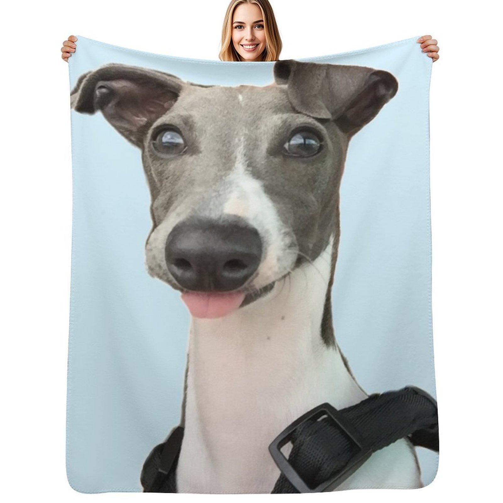 Italian Greyhound Throw Blanket Summer Cool Breathable Blanket for Sleeping Size: 75*100cm, Weight: 230 GSM