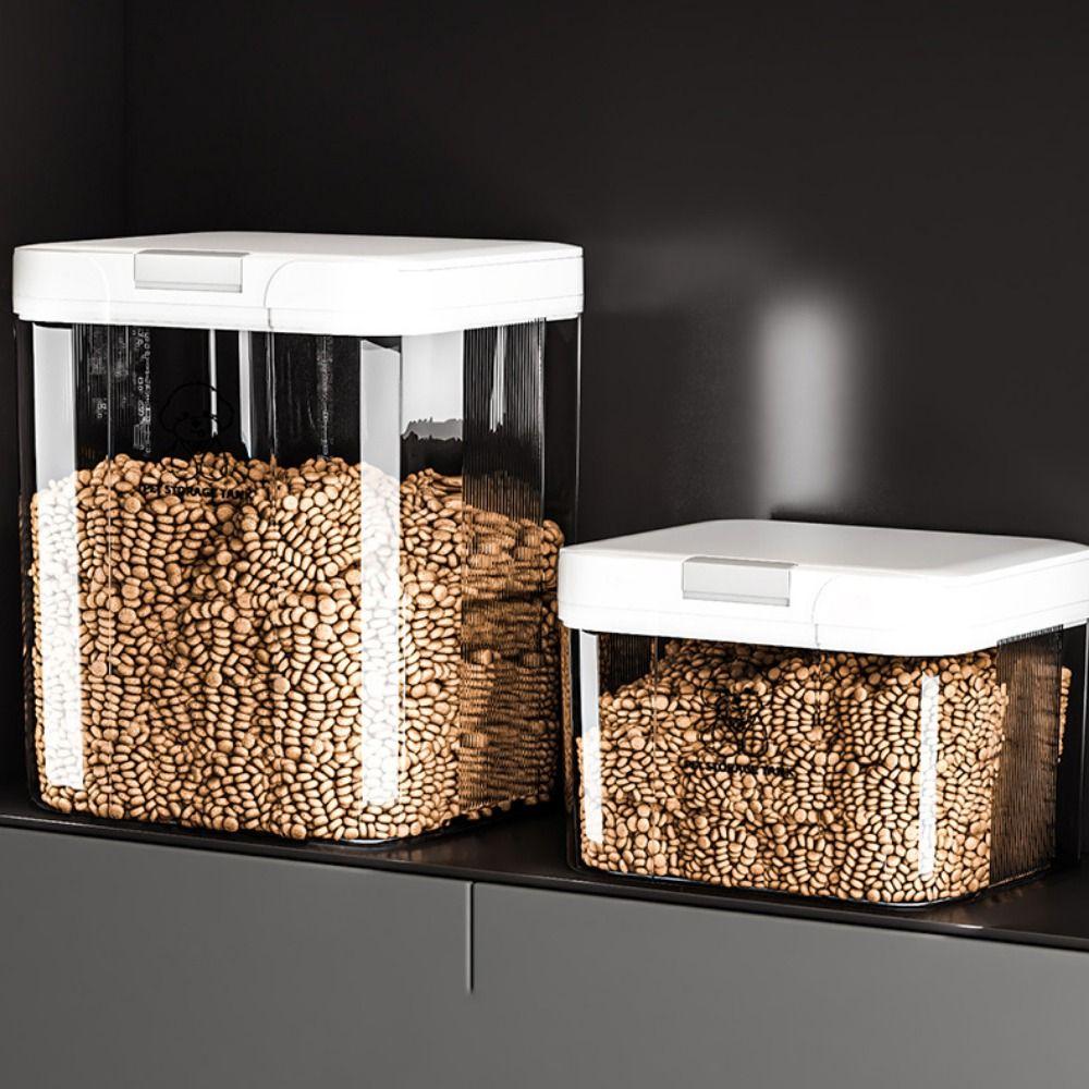 Moisture-Proof Pet Food Storage Container Transparent Food Storage Bucket Grain Storage