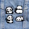 4 Styles Funny Mosaic Panda Design Enamel Brooches For Women Girls Backpack Dress Bag Pins Accessories