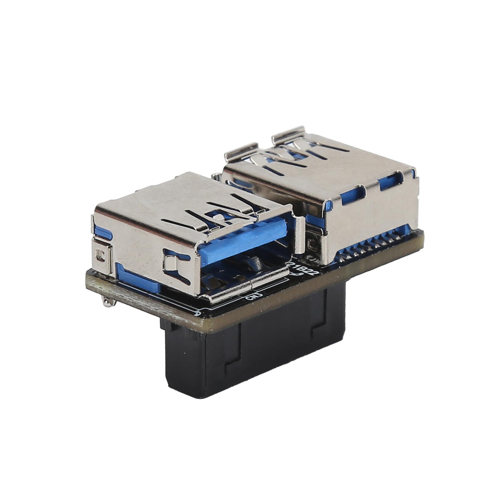 

Адаптер 20Pin на USB 3.0 Разветвитель-конвертер 19Pin 2 порта A Разъем-мама Материнская плата
