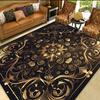 Black Gold Decoration Home Rugs Living Room European Style Carpets Sofa Area Anti-slip Floor Mat Bedroom Cloakroom Rug Washable