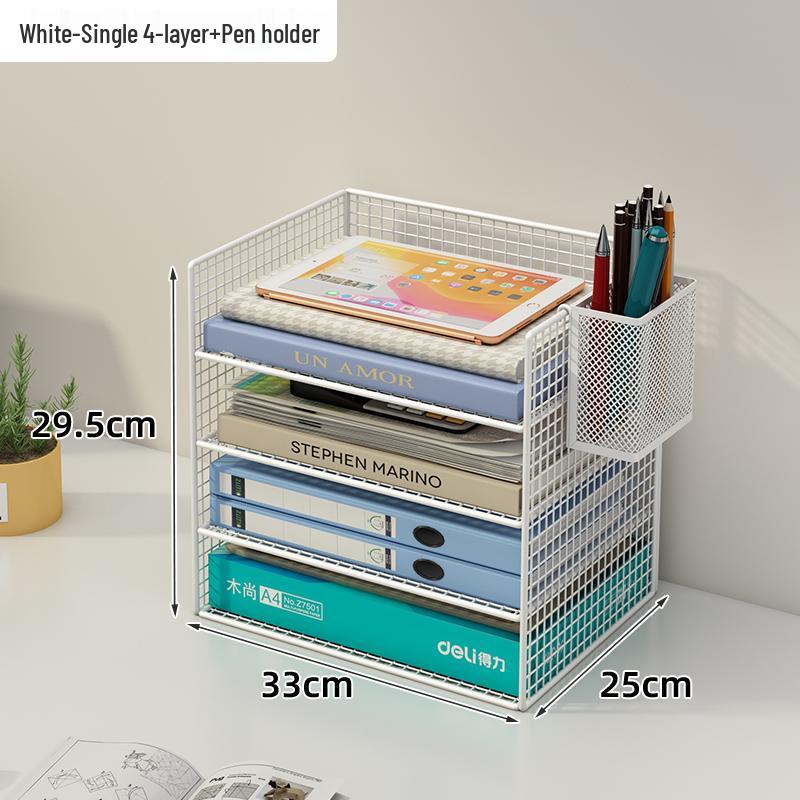 Multi-layer Desktop File & Bookshelf Organizer