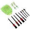 11PCS Car Cleaning Detailing Brush Set Interior Exterior Plastic for Wheels Windshield Wipers Window GlassGreen