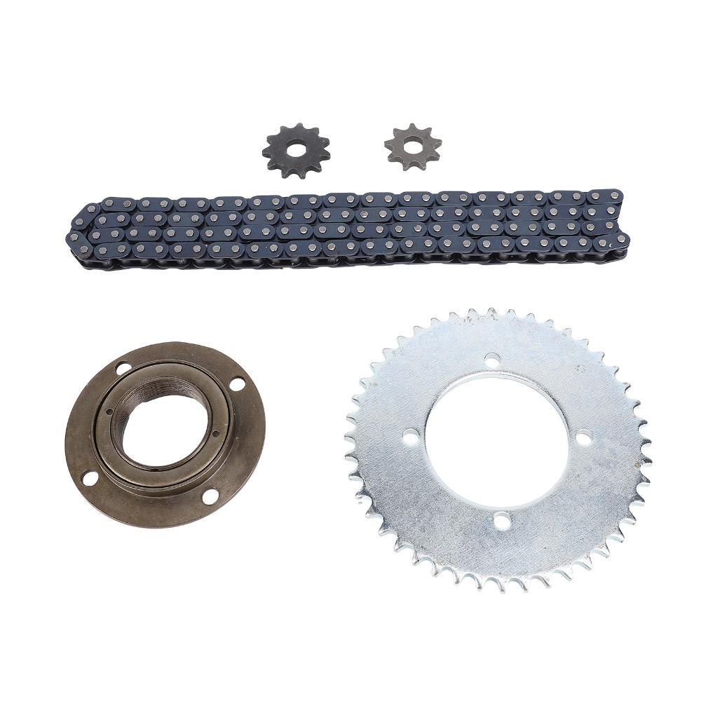 Toothless Flywheel T8F Gear Chain Set 116 Links Chain Chain Sprocket Kit  Mini Motorcycle