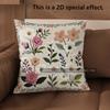 2D Vintage 3D Floral Embossed Throw Pillow Covers Pattern Cushion Cover Suitable For Sofa Bedroom Car Pillow Cover