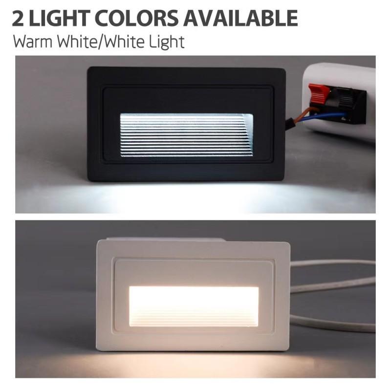 LED IP65 Waterproof Stairs Step Light Outdoor Wall Lamp Corner Garden Street Footlight  Recessed for Porch Yard Balcony 220V