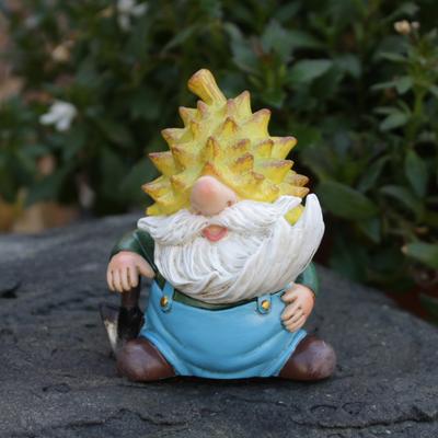Small Gnomes for Fairy Garden Accessories Outdoor Garden Gnomes Miniature Figurines Small Gnome Mini Statue Resin Cake Topper Decorations Easter
