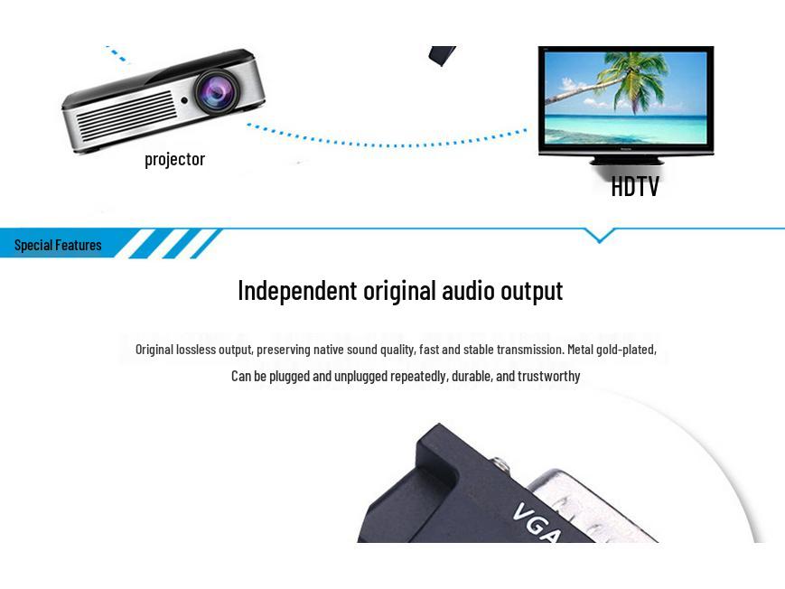 High-Definition HDMI To VGA Video Converter with Audio Cable