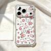 Cat and flower apply to Apple Huawei vivo Xiaomi oppo glory transparent iPhone17 anti-drop mobile phone case female