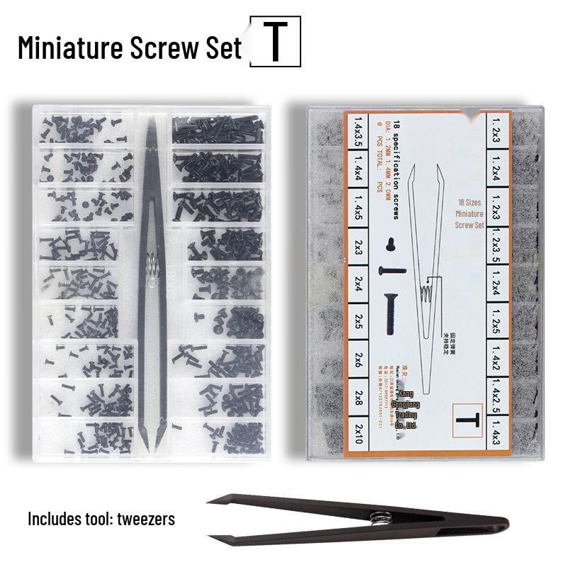 18-Sized Mini Screw Set: Screws for Watches, Eyeglass Frames, and Laptops