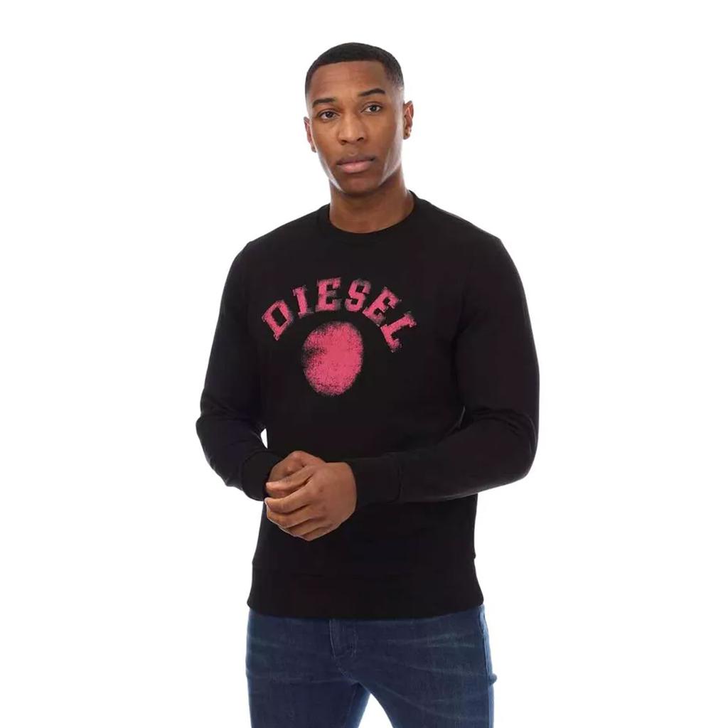 Diesel Mens Faded Dot Logo Sweatshirt