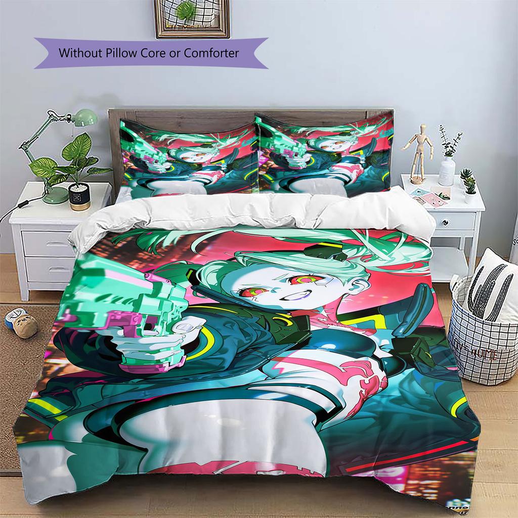 Lucyna Kushinada Pattern Bedding,Quilt Set Quilt Cover Pillowcase Home Birthday Gift(1 * duvet cover + 2 * pillowcase, without core)