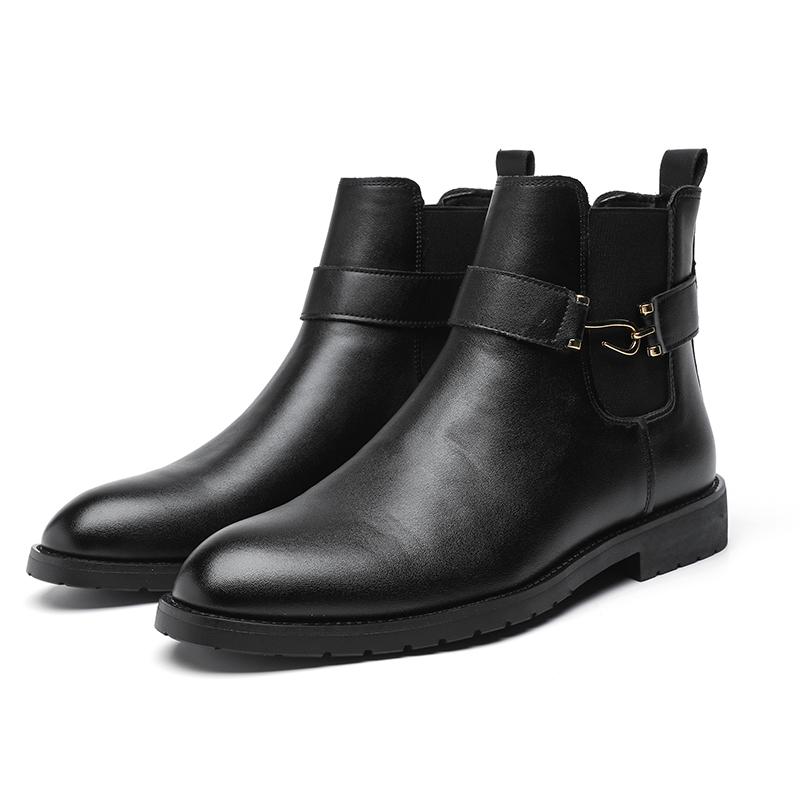 Fashion High Top Men's Leather Shoes Fashionable British Gentleman Style Outdoor Leisure Business Party DRESS Office Adult Shoes 38-46