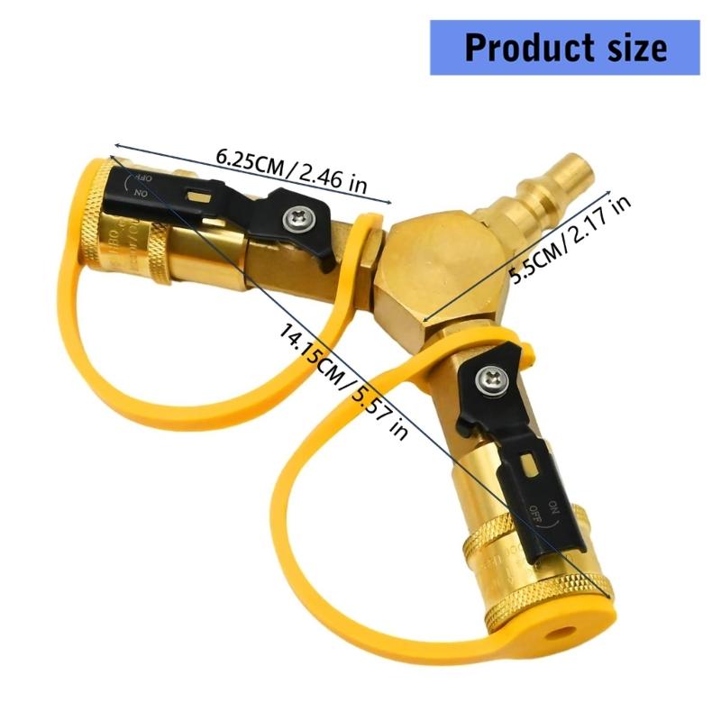 Metal Propanes Y Splitters Quick Disconnects Fittings High Pressure Gas Adapter For Barbecue Stove Secures Seal