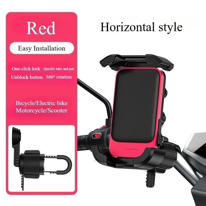 Shock Resistant Motorcycle Phone Holder for Delivery Riders Electric Bicycle Navigation Mount Stable Clamp for Mobile Phones