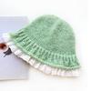 Lace Hat for Women Autumn and Winter Knitted Fisherman Hat  Korean Face Showing Small Woolen Hat Warm and Lazy Wind Basin Hat  Trendy
