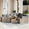 VidaXL Garden Lounge Set with Cushions 10 Pcs, Patio Sofas, Patio Furniture Set, Outdoor Furniture, Beige 3272795