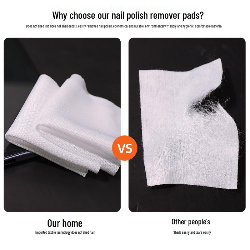 Lint-Free Nail Polish Remover Wipes - 400 Pcs, Gentle Cotton Pads for Gel Polish Removal Without Dust or Damage