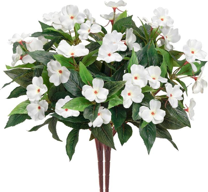 

Silk Balsam Artificial Flowers Valentine Wed Home Room Table Centre Decor Wreath Bridal Bouquets Yard Filler Vibrant Arrangement 1PC бежевый