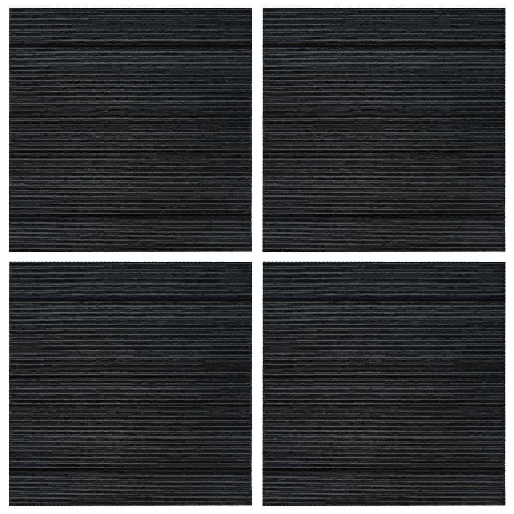 Striped Light Grey Carpet Tile 50 x 50 cm 4 pcs