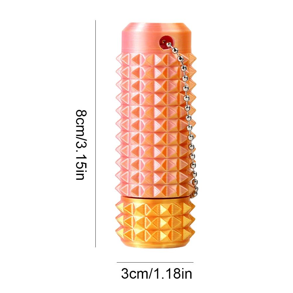 3D Printed Little Spiky Sensory Roller Toys Stress Relief Spiky Stim Tactile Keychain Mini Grippie Fidget Toys Keychain Pendant