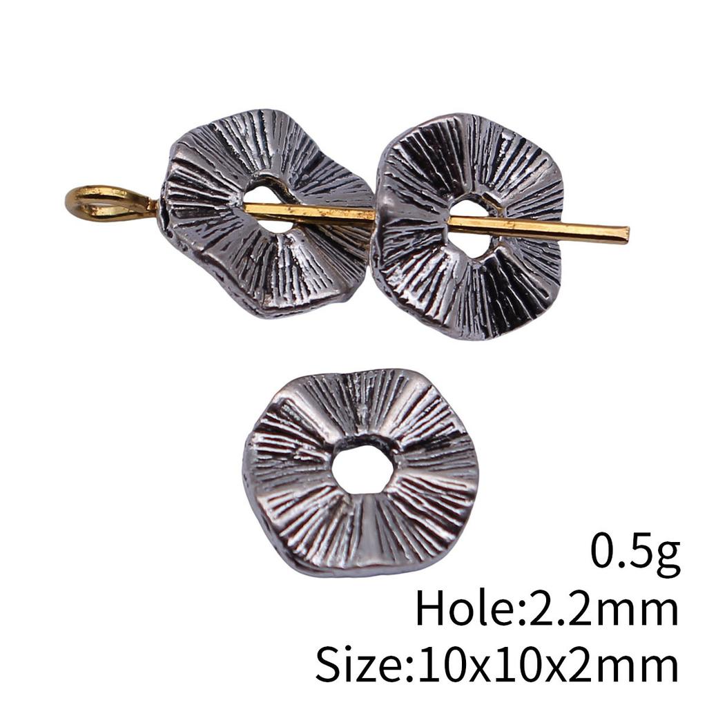 Circle Flat Position Spacer Beads Alloy Blank Disc Bulk Beaded Jewelry Making Supplies For DIY Charm