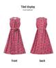 Elegant Floral Plus Size Cotton Silk Summer Dress for Middle-Aged Women
