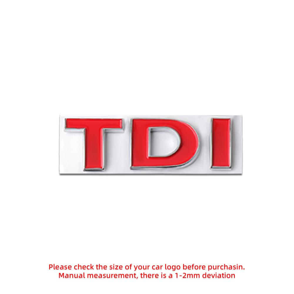 Car Stickers 3D Metal Letters TDI Emblem Logo Badges Accessories For Volkswagen VW Golf TDI Caddy K79 Scirocco Beetle CC Touareg MK4