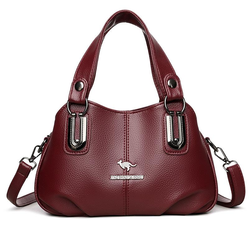 Women's Solid Color Shoulder Bag Middle-Aged and Elderly Mother Crossbody Bag