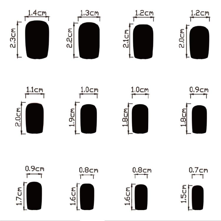 24pcs Valentine's Day Press On Nail Medium Square Shape Acrylic False Nail With Heart Designs Stick on Nail For Women