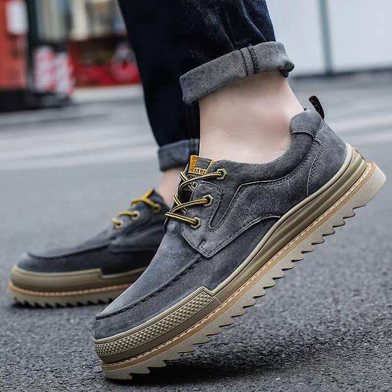 Summer Hot-Selling Cart Workwear Low-Top Casual Leather Shoes Genuine Leather Top Layer Outdoor Men'S Shoes Are Popular