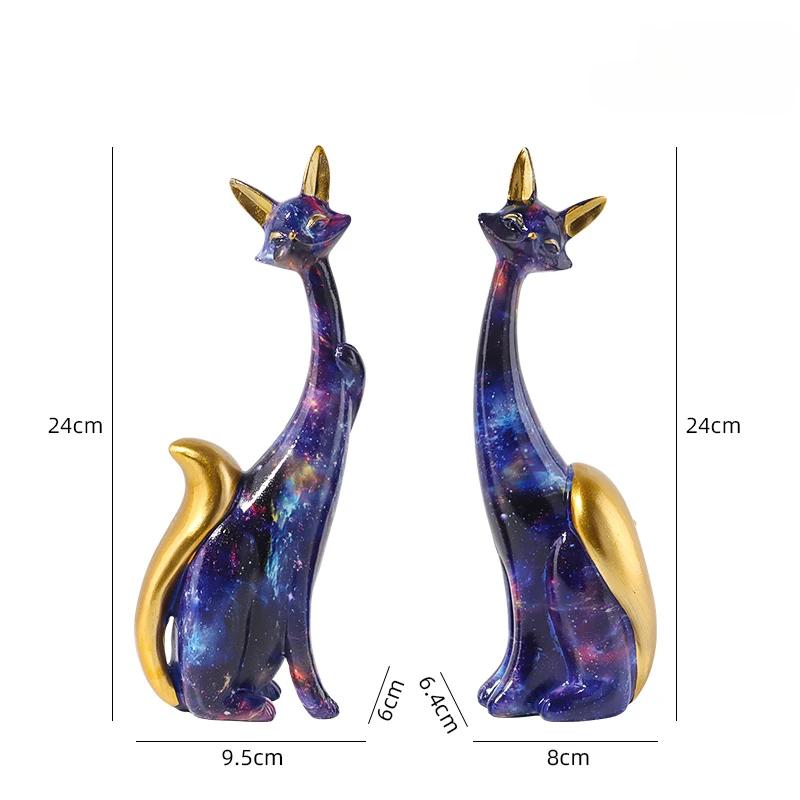 Sztuka Nordycka Malarstwo Olejne Miłośnik Graffiti Lis Dekoracja Biuro Gabinet Żywica Abstrakcyjne Ozdoby Figurki Sypialnia Biurko Rzeźba