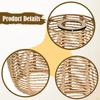 Rattan Lamp Shade Hanging Light Cover E27 E26 Compatible Farmhouse Casual Pendant Only