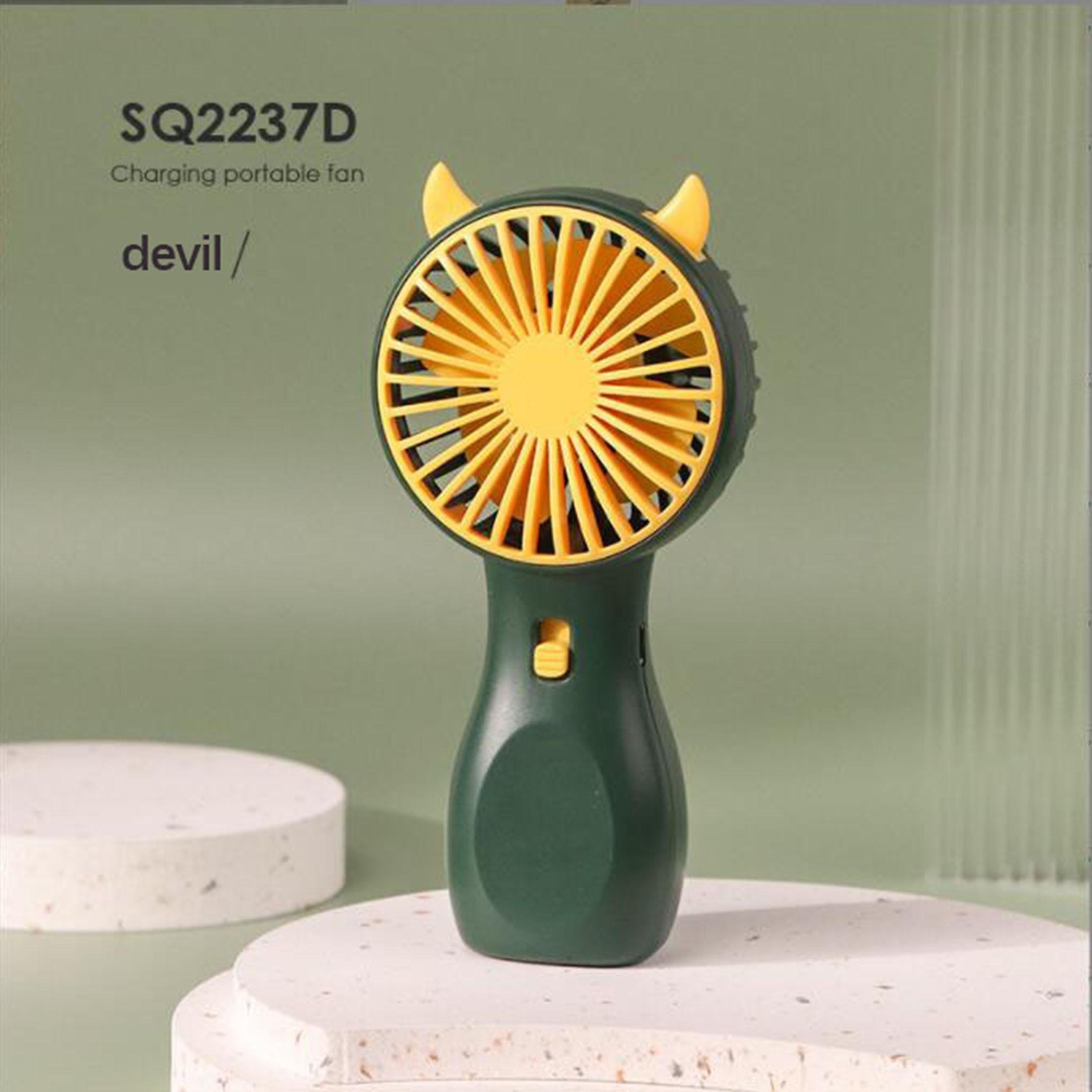 

1pc Portable USB charging mini fan cartoon small fan - suitable for office, travel, and outdoor use