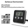 Termômetro Digital de Cozinha para Cozinhar Carne Alimentos Temperatura Para Forno Churrasqueira Grelha Função Timer com Sonda Medidor de Calor para Cozinhar