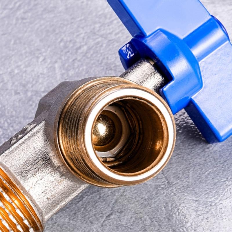 Brass 1/2inch Water Shut Off Valves with Handle Universal Water Flows Control Valves Hot/Cold Water Turn Angle Stop Valves