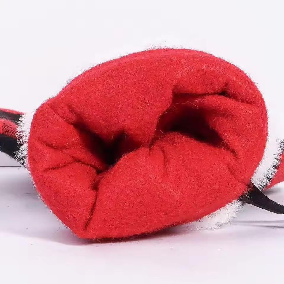 Vintage Christmas Alphabet Knitted Socks Large Capacity Exquisite Candy Holder Black Grid Pattern Candy Gift Bags Xmas Gift