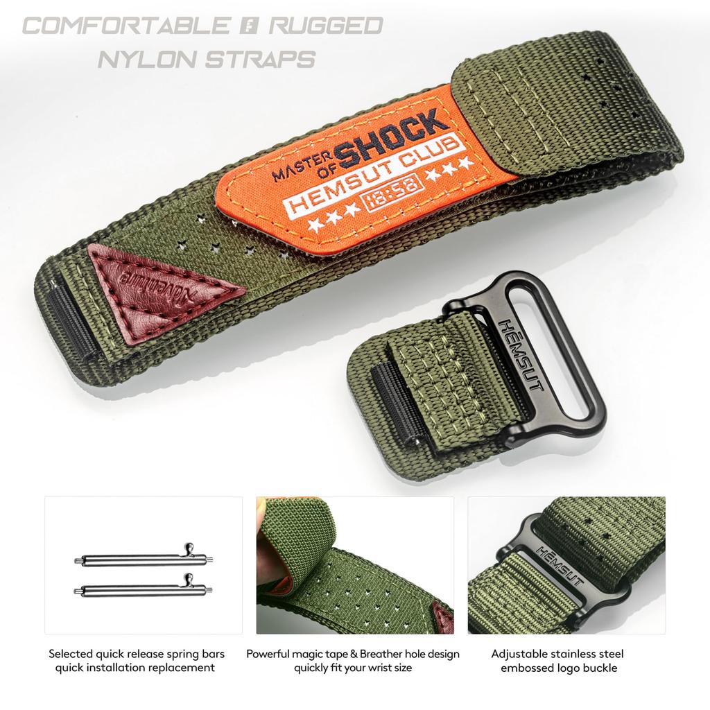 16mm Nylonowy Pasek do Zegarka Casio Męski G-Shock GA-100/110/120/135/2100, DW-5600E/5610/5700/8900, Rzepowy Pasek na Nadgarstek Casio