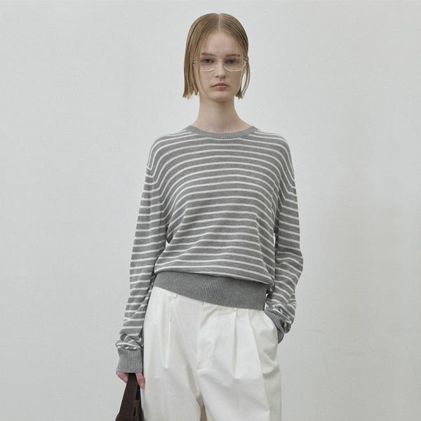 Atelier Nine Essential Meltn Stripe Knit(T-7025) Navy/Free