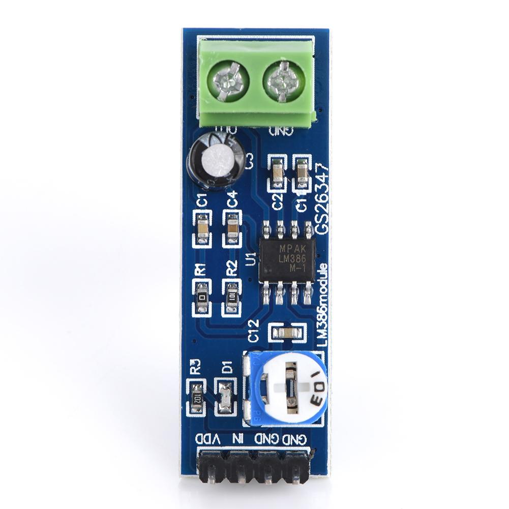 LM386 Power Amplifier Module with 200 Times Gain, 5 Pieces Amplifier with Terminal Blocks for Ek1236, L1P8