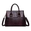 Elegant Yellow Pu Crocodile Textured Handbag For Women Versatile Everyday Tote Bag
