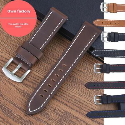 Uhrenarmband aus echtem Crazy Horse-Leder mit Schnellverschluss – High-End-Retro-Accessoire