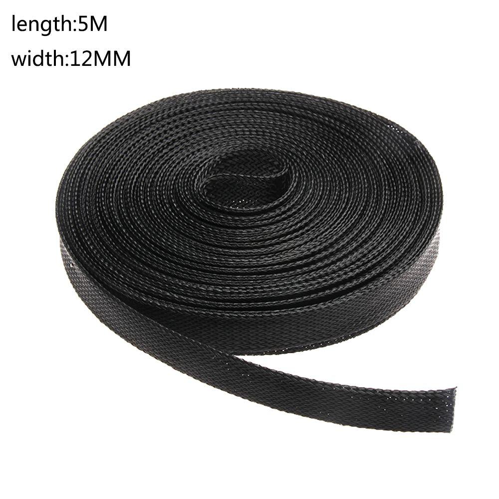 Black Tight PET Expandable Wire Protection Cable Braid Sleeving Insulation