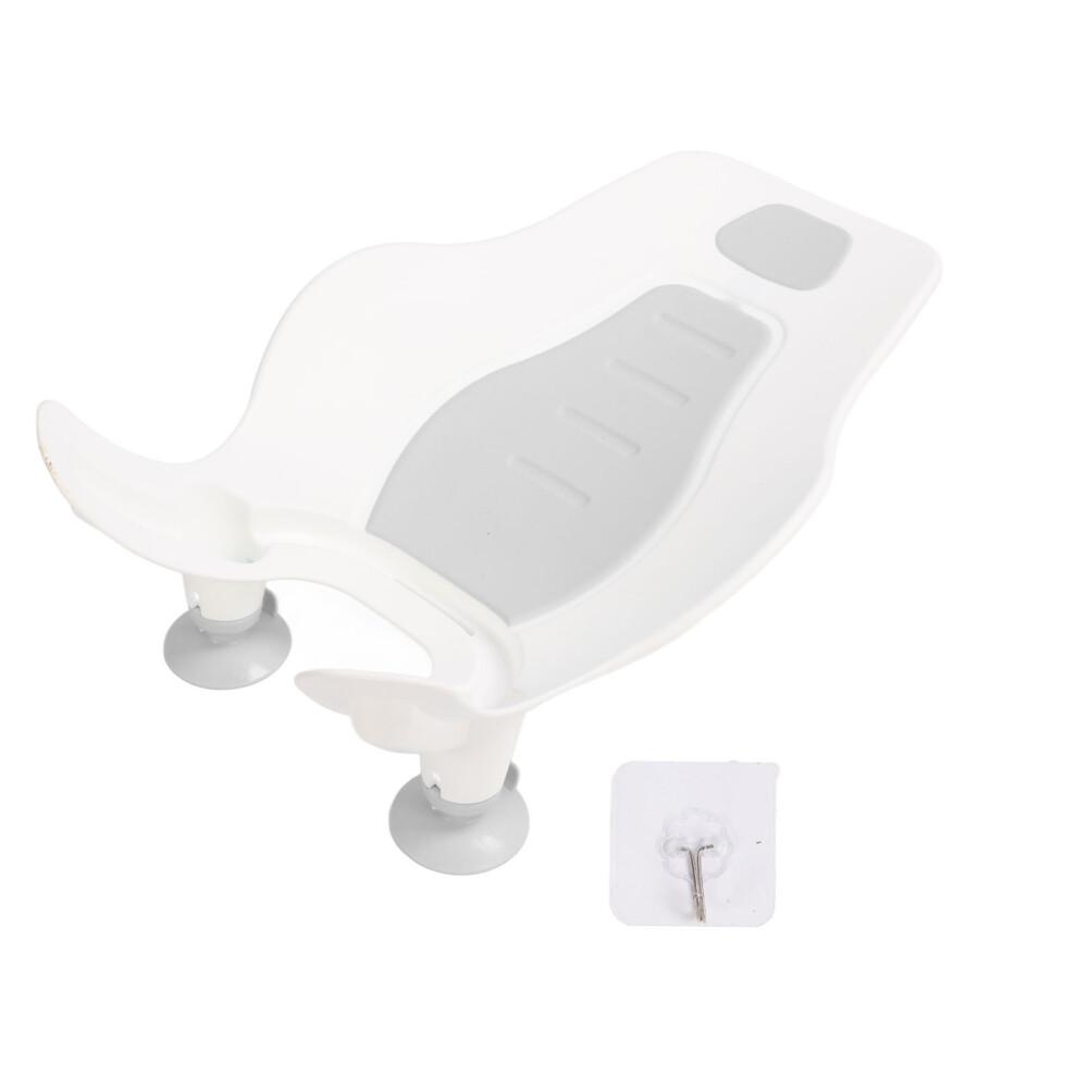 Baby-Badewannenschutz Grau, verstellbar, rutschfest, 50x32x17cm