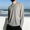 T-shirt da Uomo a Maniche Lunghe in Rete Traspirante Rinfrescante Vestibilità Larga Estiva T-shirt Protezione Solare per Sport Vacanza Strada
